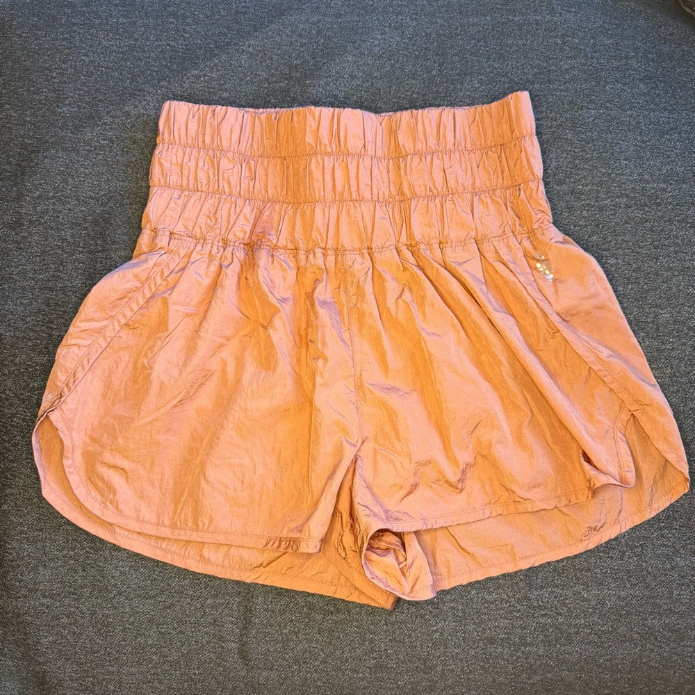 Free People The Way Home Run Shorts Peach
